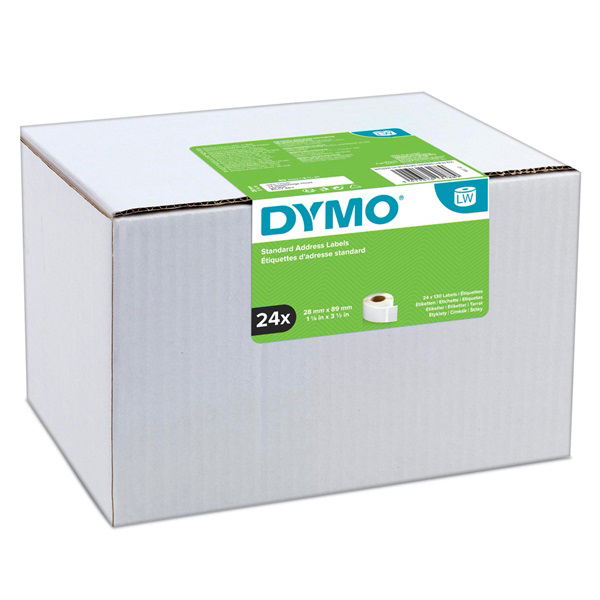 Dymo LabelWriter 28mm x 89mm Standard Address Labels - 24 x 130 Labels/Roll